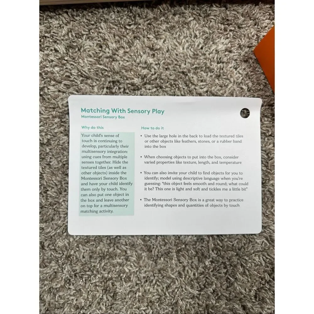 Lovevery NEW Montessori Sensory Box Matching With Sensory Play Wooden 4 Years